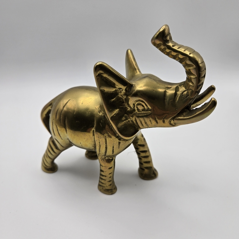Vintage Brass Elephant Figurine